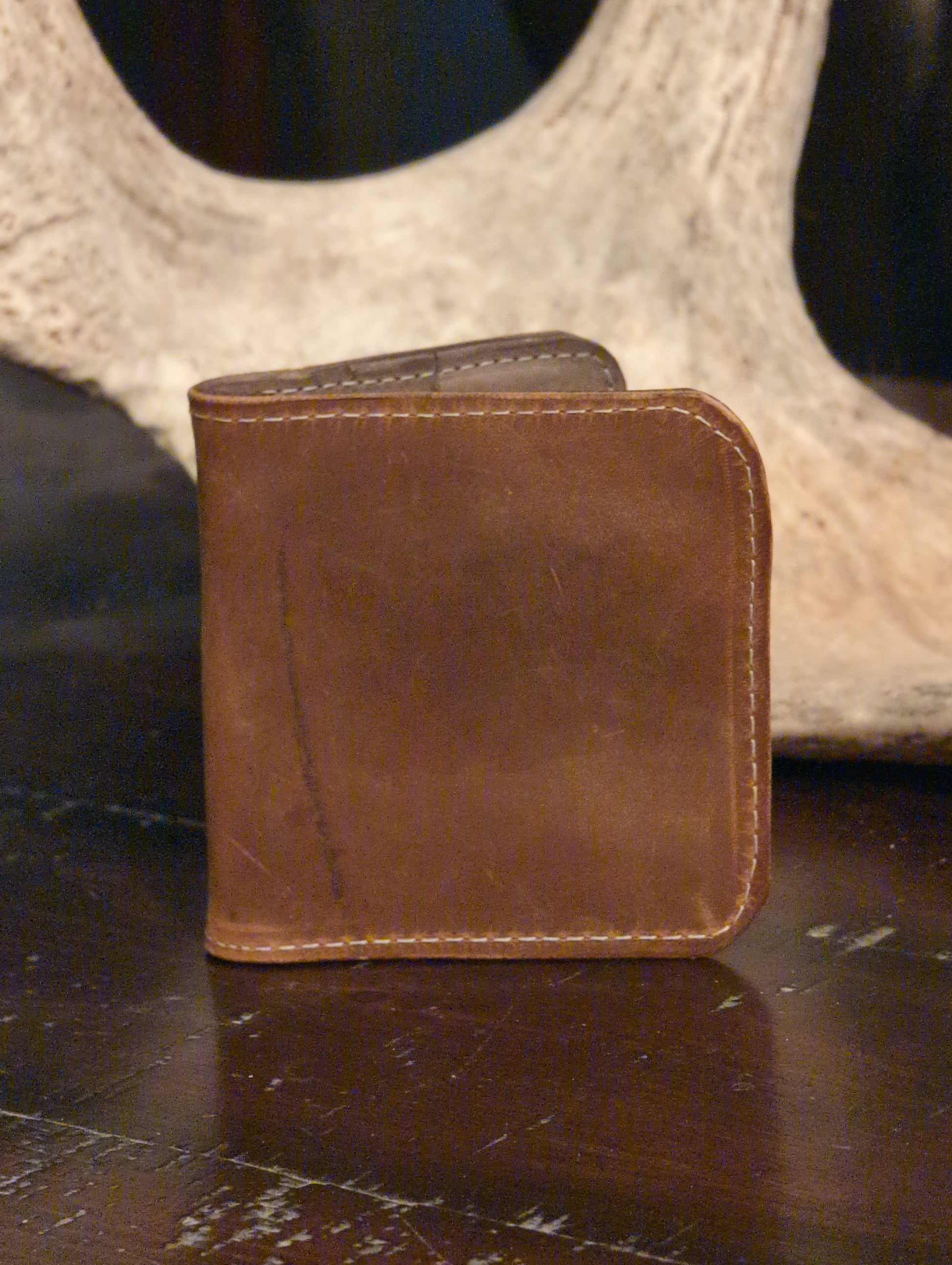 2 Card Bifold Wallet with Bill pocket - Brown