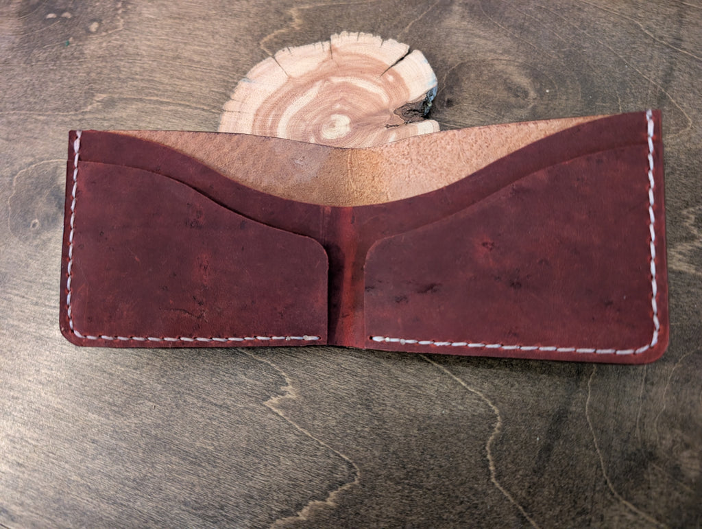 2 Card Bifold Wallet - Lizard embossed texture