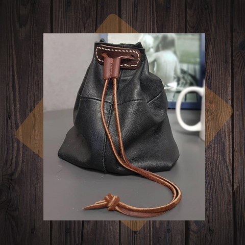 Leather pouch bag mens shop