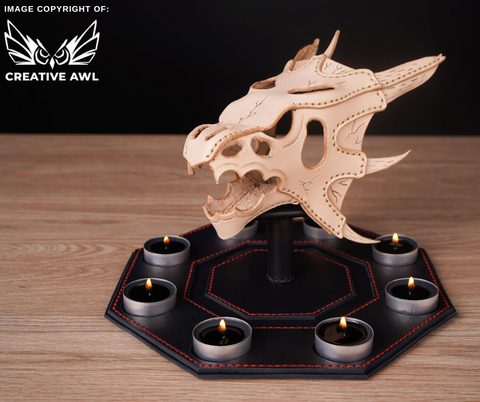 Dragon Skull Tea Light Candle Holder